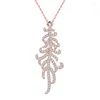 Chains Necklace Women's 925 Sterling Silver Rose Gold Leaf Clavicle Chain Luxurious Style Color 2023
