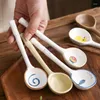 Spoons Innovative Underglaze Hand-Painted Soup Spoon High Quality Ceramic Tableware Dessert Watermelon Coffee Milk Mixing