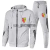 Tracksuits Masculinos 2022 Novos Mens Euro Club Rc Lens Imprimir Primavera Outono Cardigan Tops Zipper Hoodies Jaqueta Roupas Casuais Moletom + Calças Jogging X0907