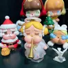 ブラインドボックスオリジナルポップマートクライバイロンリークリスマスシリーズミステリーボックスアクションフィギュアカワイイベイビークリスマスホームデコレーションギフトおもちゃサドガールズ230906