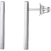 PAVOI 14K vergulde sterling zilveren post-sierlijke mini-bar-oorknopjes | Gouden oorbellen voor vrouwen