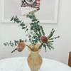 Wazony stołowe elementy ślubne bambusowe wazon kreatywny kwiat wiejski tkaninowy kosz na koszyk naturalny biuro pojemnika