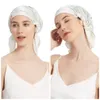 Szerokie grzbietowe czapki wiadro 100 czyste jedwabne spanie śpiące dla kobiet Mulberry Hair Turban luksusowy maska ​​nocna czapki snu panie z krawatem 230907