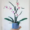 Blocchi Bouquet Orchidea blocco fiore Piante grasse Edificio in vaso ADATTO per kit romantico assemblaggio regalo giocattolo San Valentino 230907