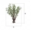 Fleurs décoratives en bois massif, imitation d'arbre, Olive séchée, décoration intérieure, faux arbres, plante verte pour salon