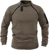 Pulls pour hommes US Tactique Veste extérieure Vêtements de chasse Fermetures à glissière chaudes Pull en polaire Hommes Coupe-vent Automne Hiver Manteau Sous-vêtement thermique