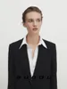 Ternos femininos francês minimalista pequeno terno jaqueta ajuste fino profissional entrevista de deslocamento