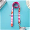 Dog Collars Leashes Fashion Gradient Color Dog Harness Leashes Set With Claw Print Bone Pattern No Pl Super Soft Breathable Lightwei Otrzc