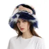 Breite Krempelnhüte Eimer Hats Pel Hut Frauen elegante Herbst- und Winterfell -Eimer -Hut Koreanische Version High Class Warm Hat Cover Cap 230906