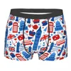 Cuecas inglesas masculinas roupa interior londres boxer briefs shorts calcinha impressa macia para masculino s-xxl