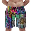 Short pour hommes lettres abstraites gymnase été imprimé arabe décontracté plage sport masculin Surf séchage rapide imprimé maillot de bain