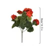 Decorative Flowers Artificial Geranium Red Azalea Bushes Fake Home Decor For Garden Wedding Party Xmas