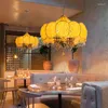 Lampes suspendues Chambre Méditerranéenne Restaurant Lustre Bohème Lampe Décorative Creative Cristal Couleur Étude