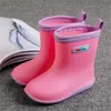 Boots Rain Boots Kids for Girls Waterproof Water Shoes Baby Boys Non-Slip Rubber Boots Warm Dark Bootboots Four Seasons Defivable 230907