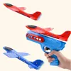 Aircraft Modle Foam Aircraft Launcher Ejektion Aircraft Toy Creative Model Aircraft Toy Children Ejection Rocket Parentchild Interaktion utomhus 230906