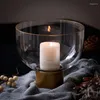 Kerzenhalter Glas Nordic Halter Tisch Hochzeit Luxus Ästhetische Stick Wohnzimmer Container Velas Decor GXR35XP