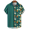 Camicie casual da uomo Camicia hawaiana con frutta 3d Bottone Abbigliamento Magliette oversize a maniche corte Summer Street Per abbigliamento maschile 2023