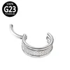 Labret Lippenpiercing-Schmuck Muschelschmuck Nasenring G23 zweireihiger Zirkon Septum Clicker Daith OhrringeHoop Ohrknorpel Tragus Helix Körper 230906