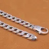 Chains Real 925 Sterling Silver Chain Women Men 7mm Solid Cuban Link Curb Necklace 22inch Length 57-58g