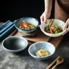 Bowls Weaving Pattern Japanese Style Ceramic Ramen Bowl Tableware Utensils For Kitchen Salad Fruit Soup Noodles