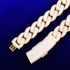 Pendanthalsband Bubble Letter Miami Cuban Link Chain Man Necklace Hip Hop Jewelry Iced Out Christmas Gifts Trend 230907