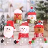 Christmas Decorations Plastic Candy Jar Theme Small Gift Bags Box Crafts Home Party Wholesale Rra70 Drop Delivery Garden Festive Suppl Dhm7Y