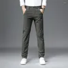 Pantaloni da uomo 98% cotone Casual da uomo tinta unita Business Fashion dritti slim fit chino grigi autunno inverno pantaloni uomo