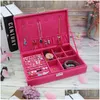 Opbergdozen Bakken Nieuwe Mode Stijl Lederen Sieradendoos Woode Voor Meisjes Ketting Ringen Etc Make-up Organisator Boite 2150 V2 Drop Delive Dhe3Q