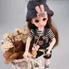 Dolls Zhaogogo 30cm Blue Eyes BJD Doll 18 Movable Jointed DIY Bjd Princess Toys Round Face long Hair Toy Gift for Girls 230906