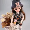 Bebekler Zhaogogo 30cm mavi gözler bjd bebek 18 hareketli eklemli diy bjd prenses oyuncaklar yuvarlak yüz uzun saç oyuncak hediyesi kızlar için 230906