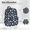 Backpack Daisies On Navy Blue Backpacks Boy Girl Bookbag Children School Bag Kids Rucksack Laptop Shoulder Large Capacity