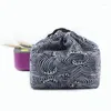 Dinnerware Japanese Style Drawstring Lunch Box Storage Bag For Travel Picnic Portable Easy Wash Bento Tote Pouch Camping