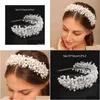 Hair Jewelry Bridal Tiara Headwear Pearl Crown Princess Pear Crystal Headband Accessories 230202 Drop Delivery Hairjewelry Dhcgf