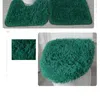 Badmattor 3st/set fast färg badrumsmatta set fluffiga hårstrån mattor toalett mjuk non slip mattor lock täckmattor golvpaket