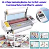 Desktop A3 A2 Papier Lamineermachine Engelse Versie Vier Roller Koud Heet Laminator Rolling Apparatuur Voor Film Foto 220V 110V