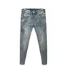 Men's Jeans Harajuku Summer Korean Street Style Vintage Clothing Luxury Pants Slim Denim Classic Cool Trousers For Men
