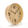 Table Clocks European Simple Alarm Clock Living Room Silent Creative Desktop Wood Despertador Home Decoration DF50ZZ