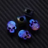 Outdoor Gadgets 1PC Alloy Roasted Blue Skull EDC Paracord Beads Knife Rope Cord Lanyard Pendants Accessories 230906