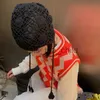 Beanie/Totenkopfkappen Frühling und Sommer Hohlblumen-Pulloverhüte für Frauen Japanische süße dünne Strickmütze mit Schnürung Süße handgewebte Stapelmützen x0907