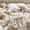 Quilts Vintage Floral Cotton Quilts for Babies Toddlers Organic Cotton Reversible Crib Quilted Blanket 120x150cm 230906