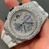 2023other 시계 손목 시계 고급 보석 VVS 아이스 아웃 시계 VVS1 다이아몬드 2 톤 골드 컬러 기계식 시계 aduhcfwr