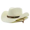 Szerokie brzegowe czapki kowbojowe czapki męskie czapki dla mężczyzn Women Western Akcesoria luksus dżentelmena słomy hat Panama rybołówstwo vintage 230907