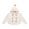 Pull enfants tricot pulls 2023 hiver LM marque filles mignon fleur imprimé broderie cardigan enfants vêtements d'extérieur 230906