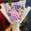 Flores decorativas feitas à mão lírio tulipa torcido buquê criativo simulação flor finalizada dia dos namorados presente de ação de graças para