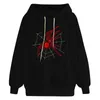 Kvinnors tröjor Halloween tryckt höst/vinter halv blixtlåsare Kvinnor Kvinnor Överdimensionerad hoodie -tröjor Plain Fleece Sweatshirt