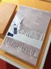 Klasyczny damski szalik projektant szalików wełniany szal luksus kaszmirowy 4 kolor listu odwracalny projekt unisex rozmiar 180x35