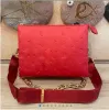 10A Bolsos de hombro en relieve Monederos de diseñador para mujer COUSSIN Bolsos cruzados de lujo Bolsos cuadrados Bolsos Bolsos de cuero genuino con dos correas Bolsas de mensajero con cadena