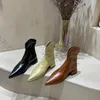 Nieuwe Merk Vrouwen Lage Hakken Schoenen Dikke Puntschoen Enkel Chelsea Laarzen Goth Fad Gladiator Vrouwen Laarzen Casual Schoenen voor meisjes party schoenen 35-40