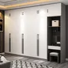 Meubles armoire en bois massif maison chambre moderne minimaliste simple assemblage salle de location combinaison armoire multifonctionnelle large2871