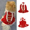 Dog Apparel Christmas Winter Costume Fancy Dress Santa Festival Party Clothes For Puppy Cat Chihuahua Pet Items Accessories Vestido